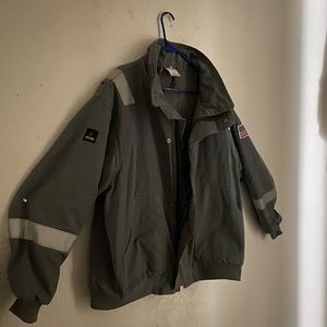 CRUDE FIRE-RETARDANT BOMBER JACKET REFLECTIVE